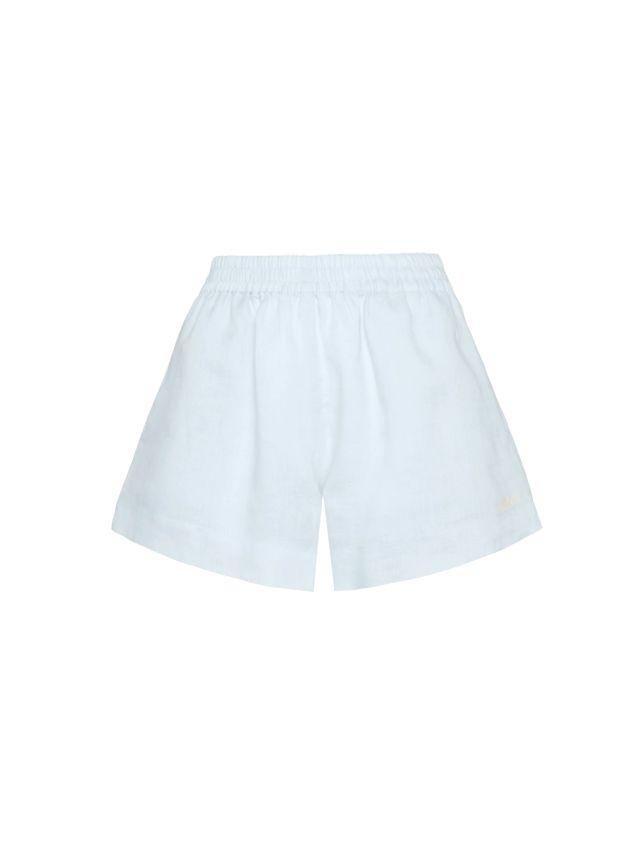 Meave Light Blue Linen Pull Up Shorts Pant