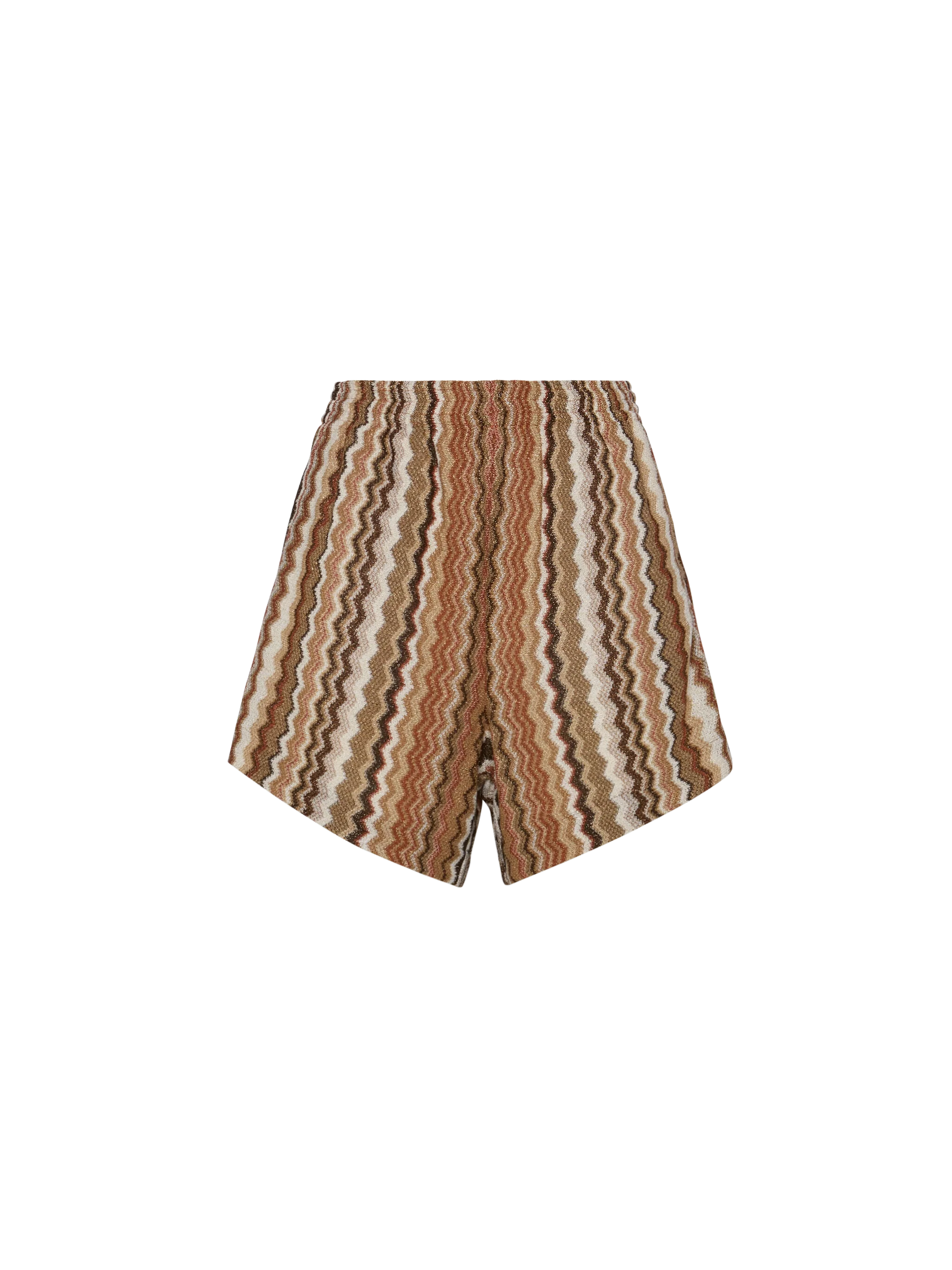 Meave Rachel Knit Fabric Pull Up Shorts Brown Pant