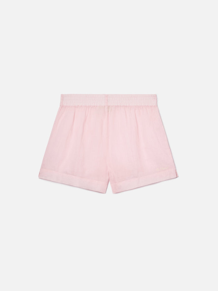 Meave Ramie Shorts With Sunset Print Pink Pant
