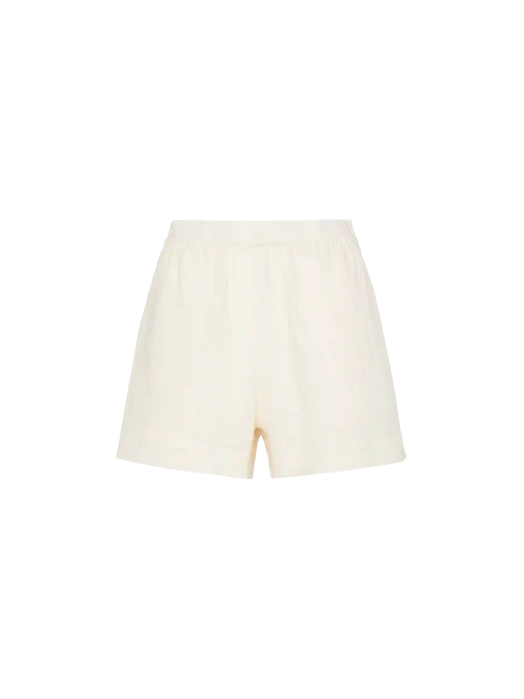 Meave Cotton Muslin Pull Up Shorts White Pant