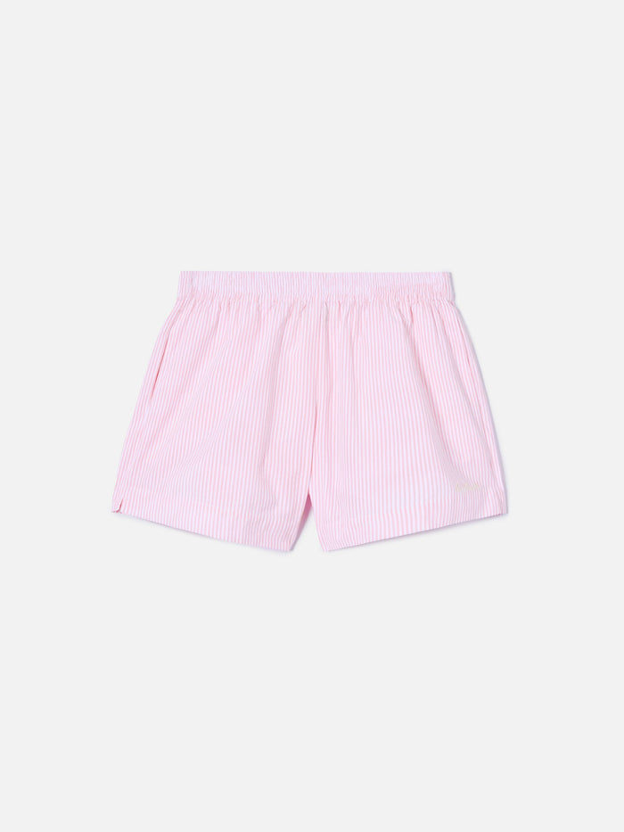 Pink Striped Meave Seersucker Shorts Pant