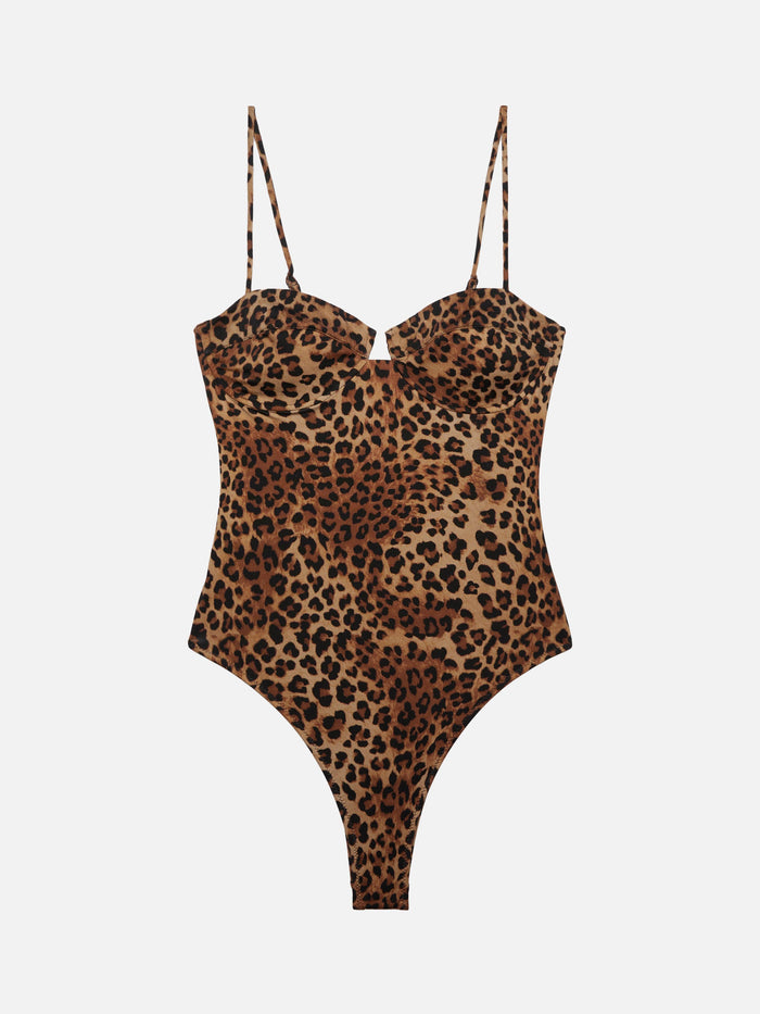 Medea Underwired One-Piece Swimsuit With Animalier Print White One Piece