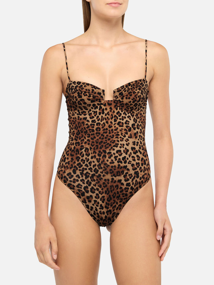 Medea Underwired One-Piece Swimsuit With Animalier Print White One Piece