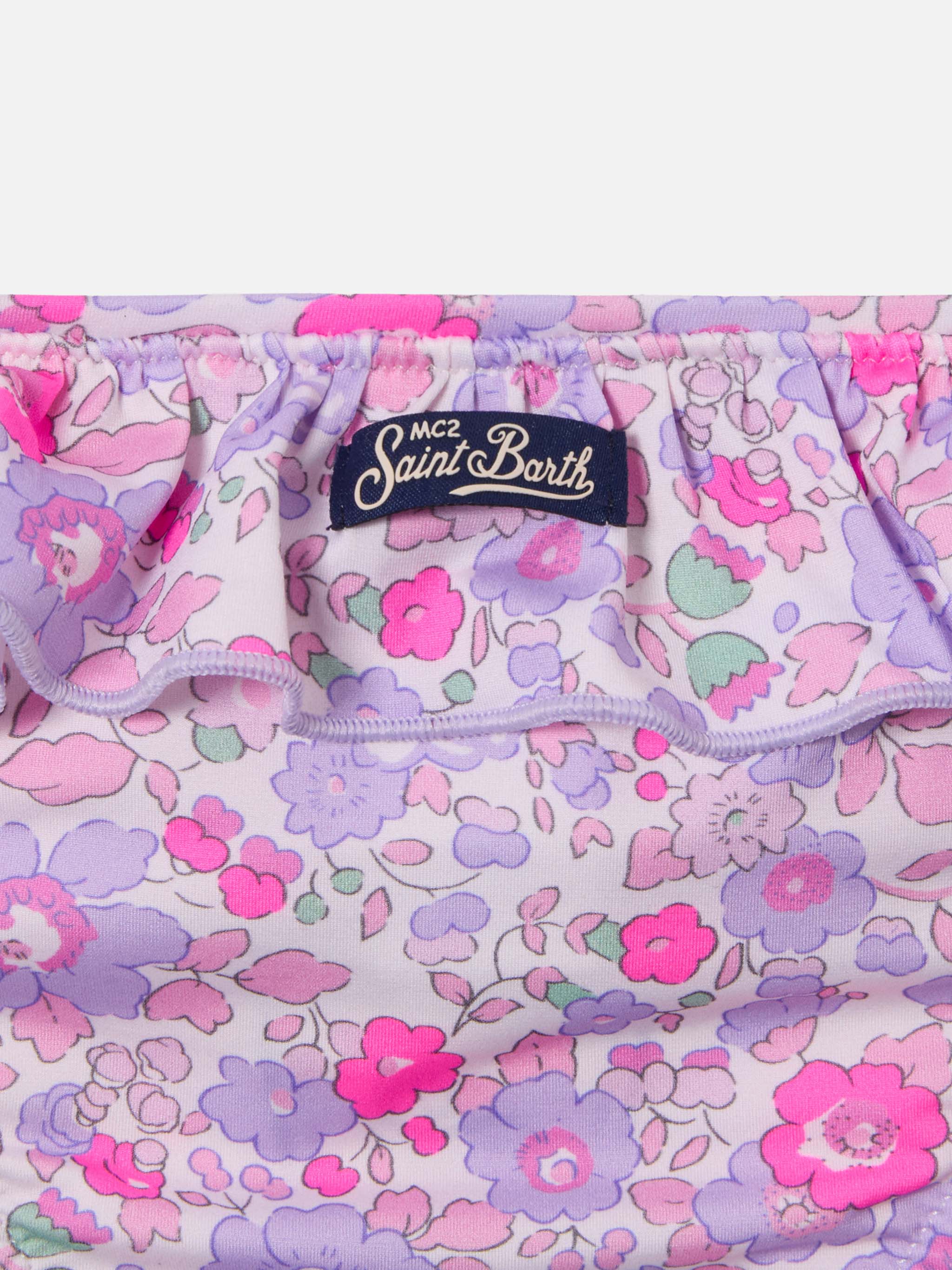 Melly Floral Print Swim Briefs | Made With Liberty Fabric Pink Bottom