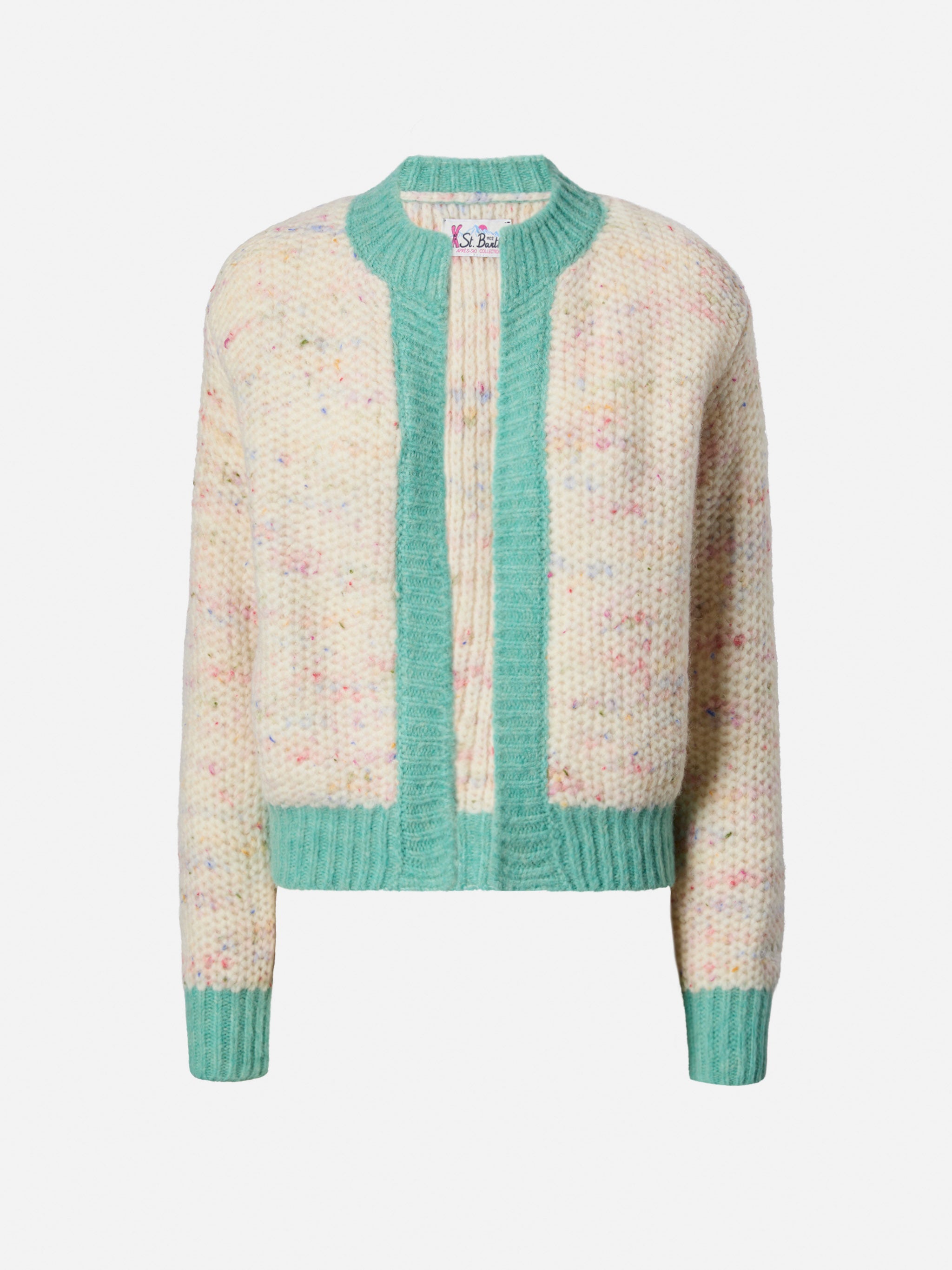 Meribel Soft Melange Cardigan White