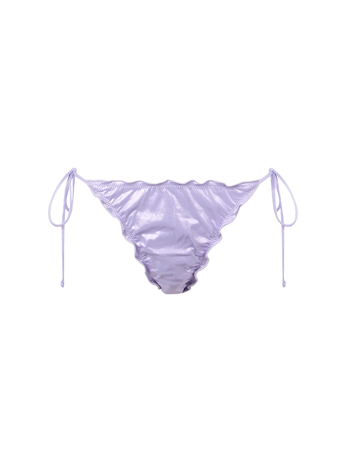 Miami Lilac Laminated Cheeky Swim Briefs Pink Bottom