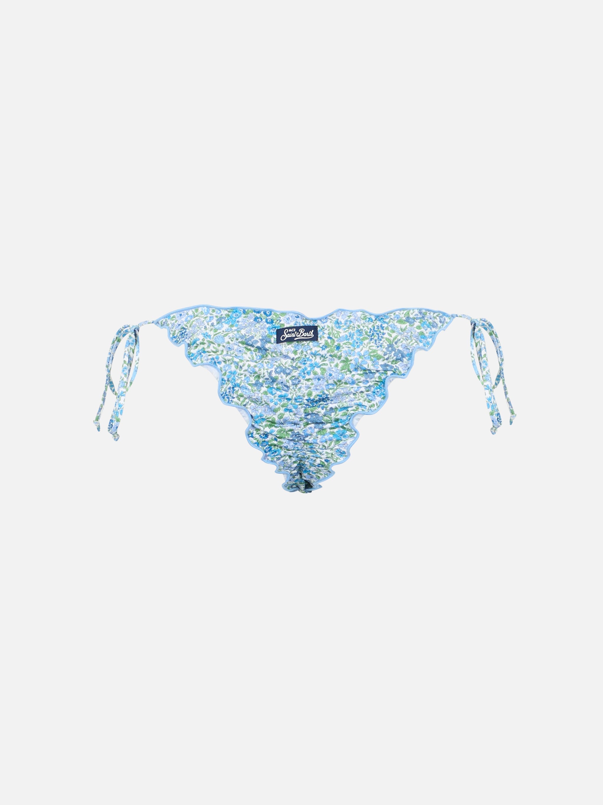 Floral Miami Cheeky Swim Briefs | Special Edition White Bottom