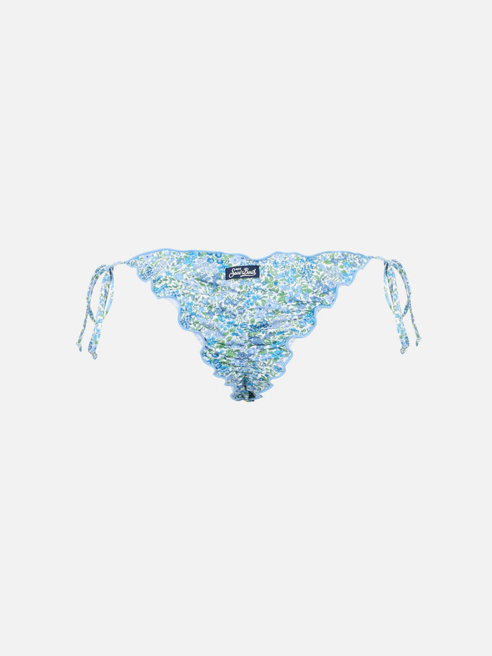Floral Miami Cheeky Swim Briefs | Special Edition White Bottom