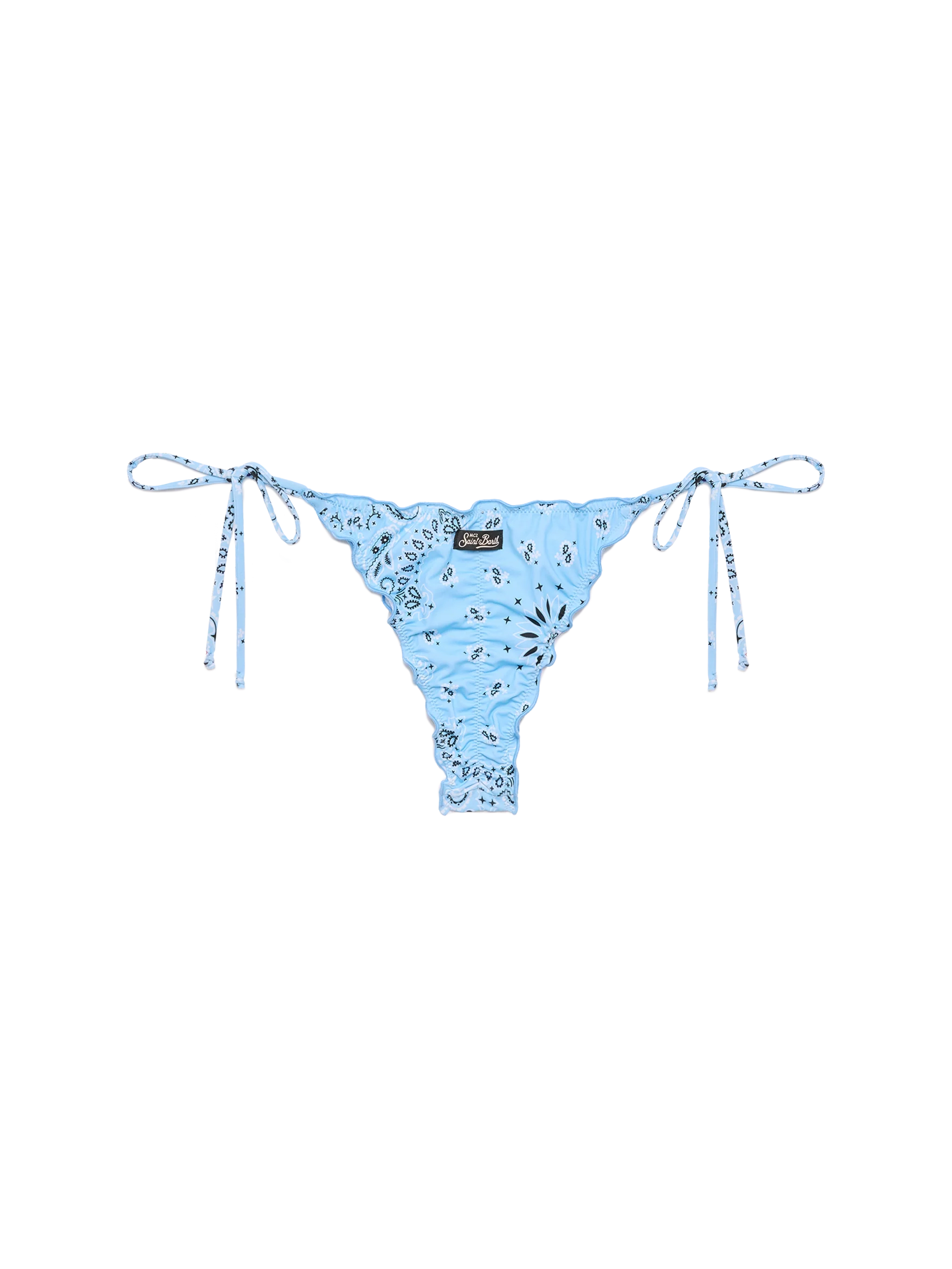 Miami Cheeky Swim Briefs With Bandana Print Sky Bottom