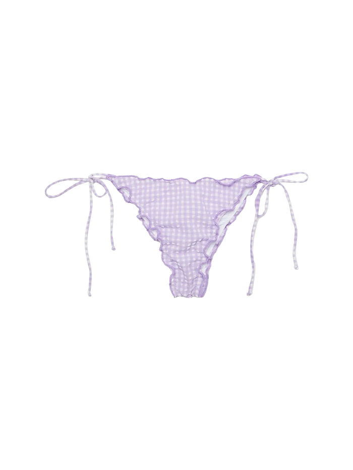 Miami Seersucker Cheeky Swim Briefs Pink Bottom