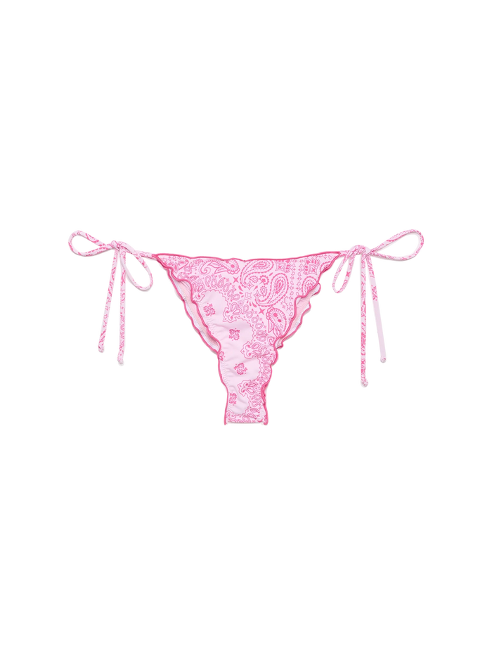 Miami Cheeky Swim Briefs With Bandana Print Pink Bottom