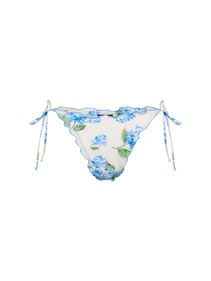 Floral Miami Cheeky Swim Briefs Sky Bottom