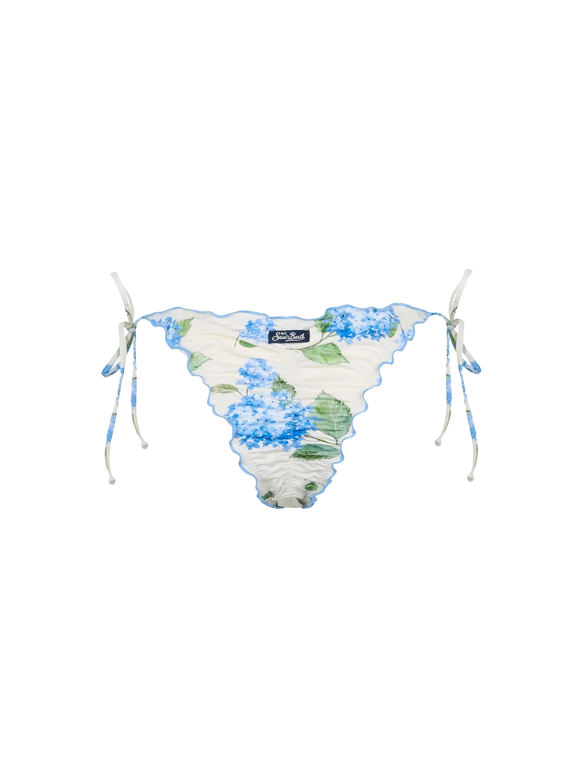 Floral Miami Cheeky Swim Briefs Sky Bottom