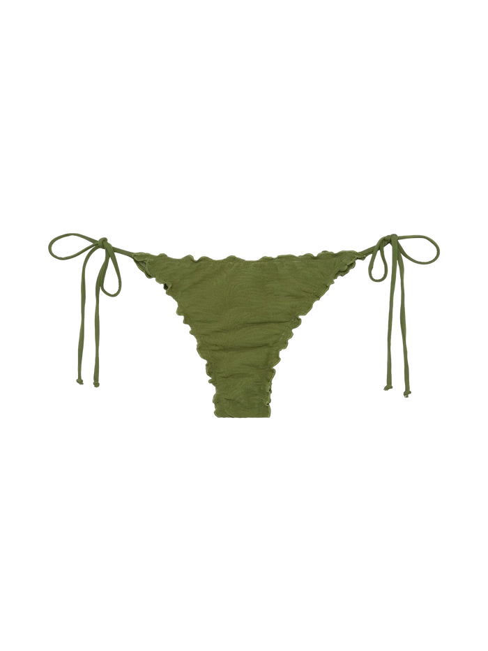 Miami Zebra Embossed Cheeky Swim Briefs Green Bottom