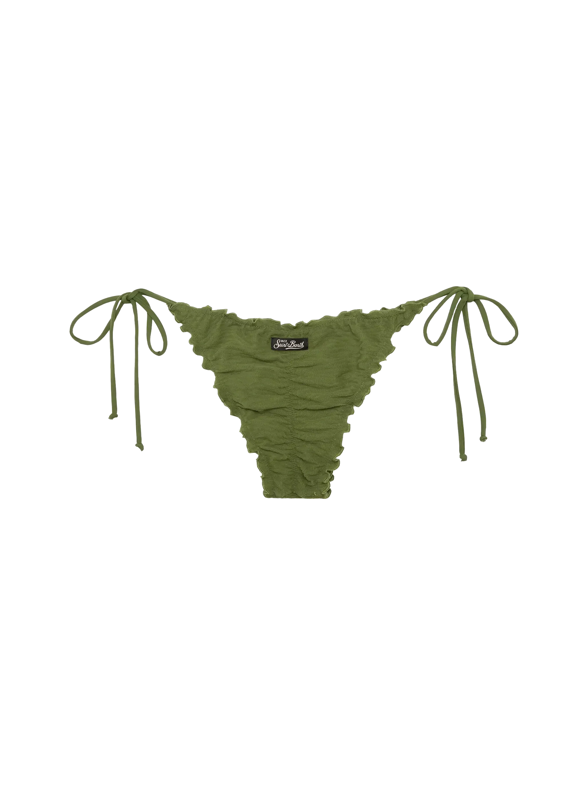 Miami Zebra Embossed Cheeky Swim Briefs Green Bottom