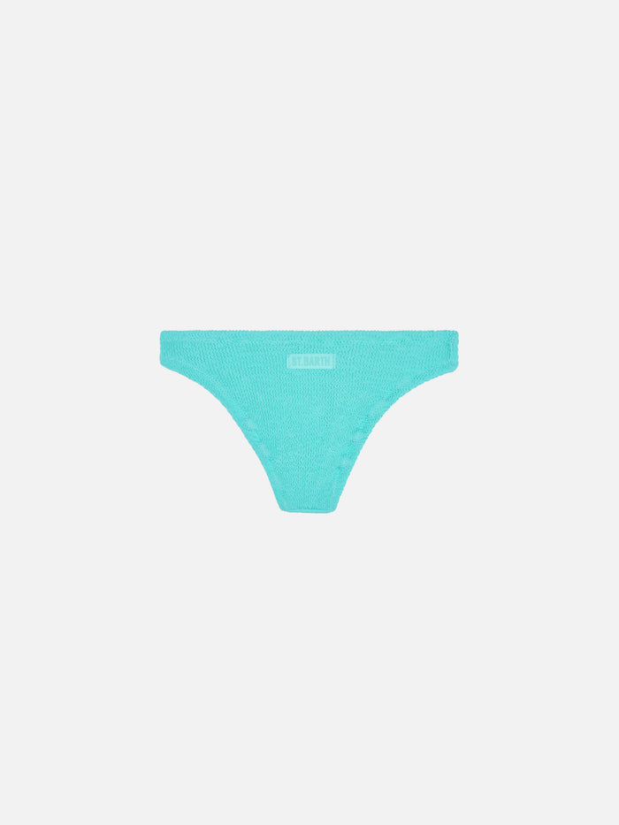 Mica Water Green Crinkle Swim Briefs Bottom