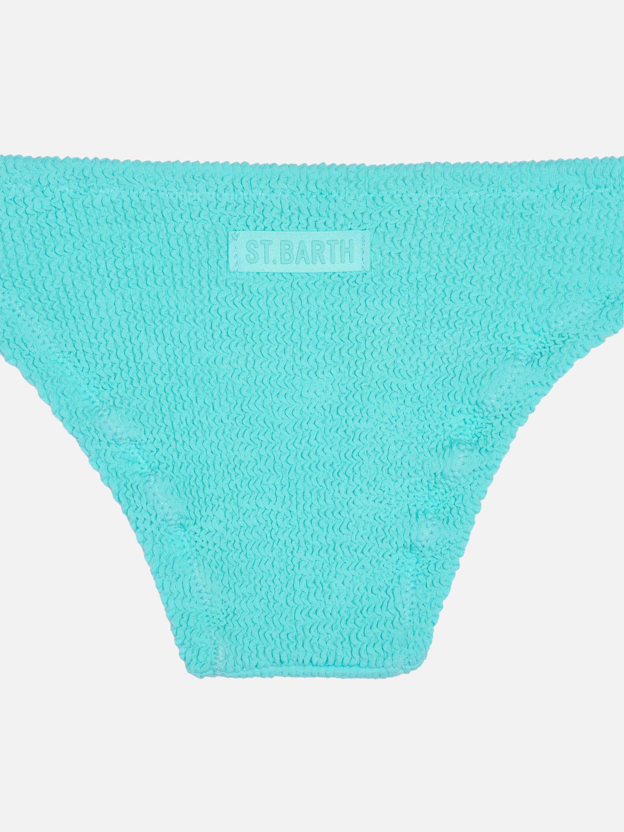 Mica Water Green Crinkle Swim Briefs Bottom