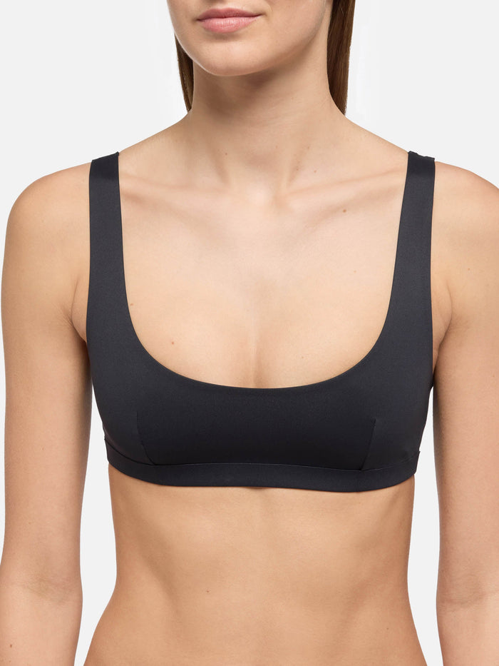 Minerva Black Heatsealed Classic Bralette Top