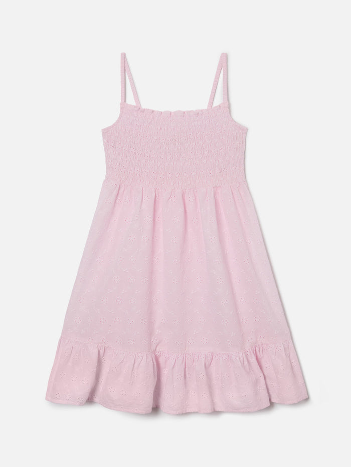 Pink Miki Broderie Anglaise Cotton Sundress __single__ Dress