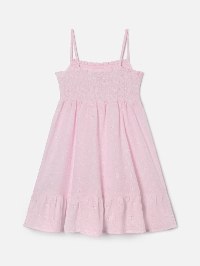 Pink Miki Broderie Anglaise Cotton Sundress __single__ Dress
