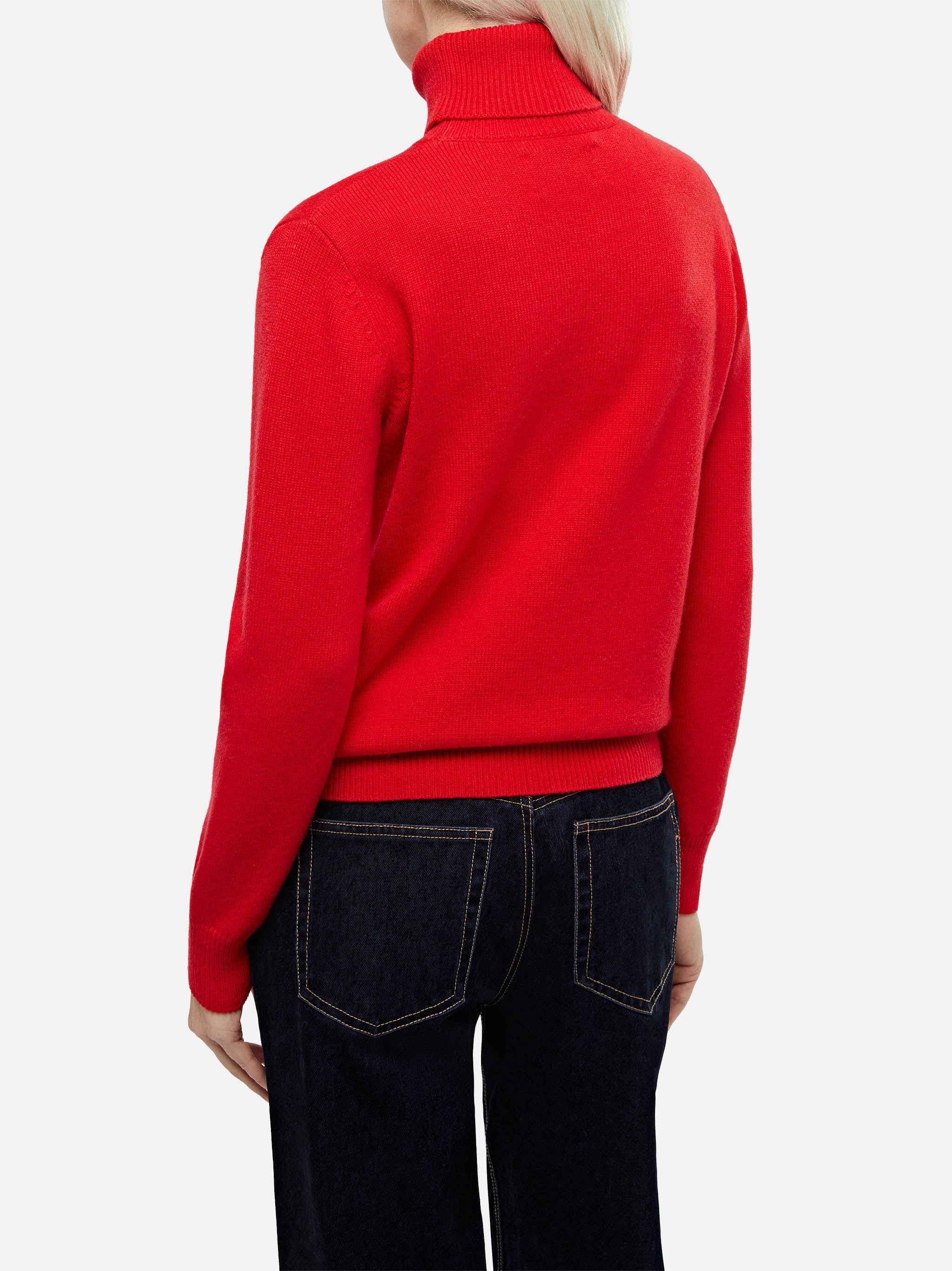 Red Turtleneck Moody Blended Cashmere