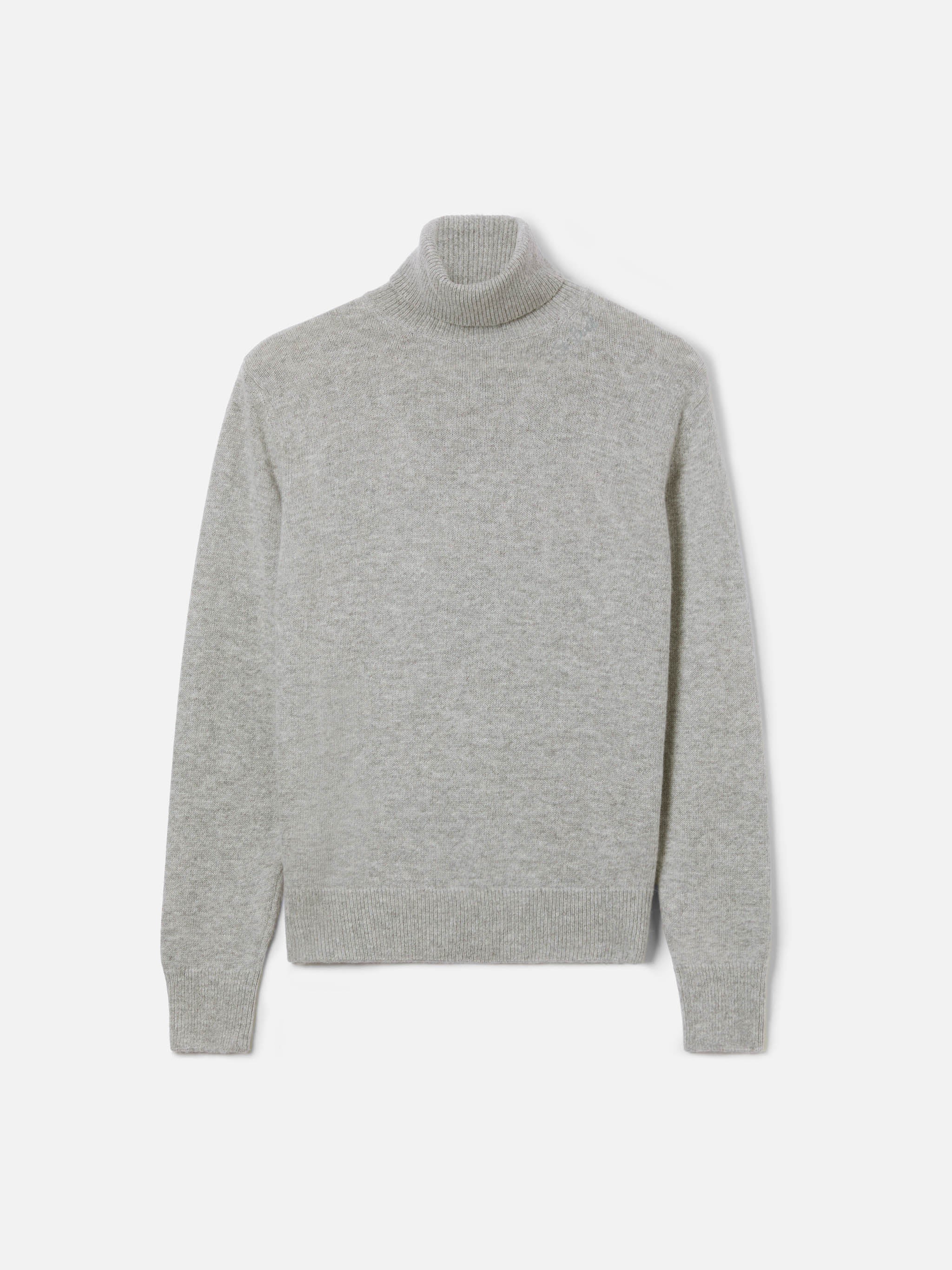 Mélange Grey Turtleneck Moody Blended Cashmere