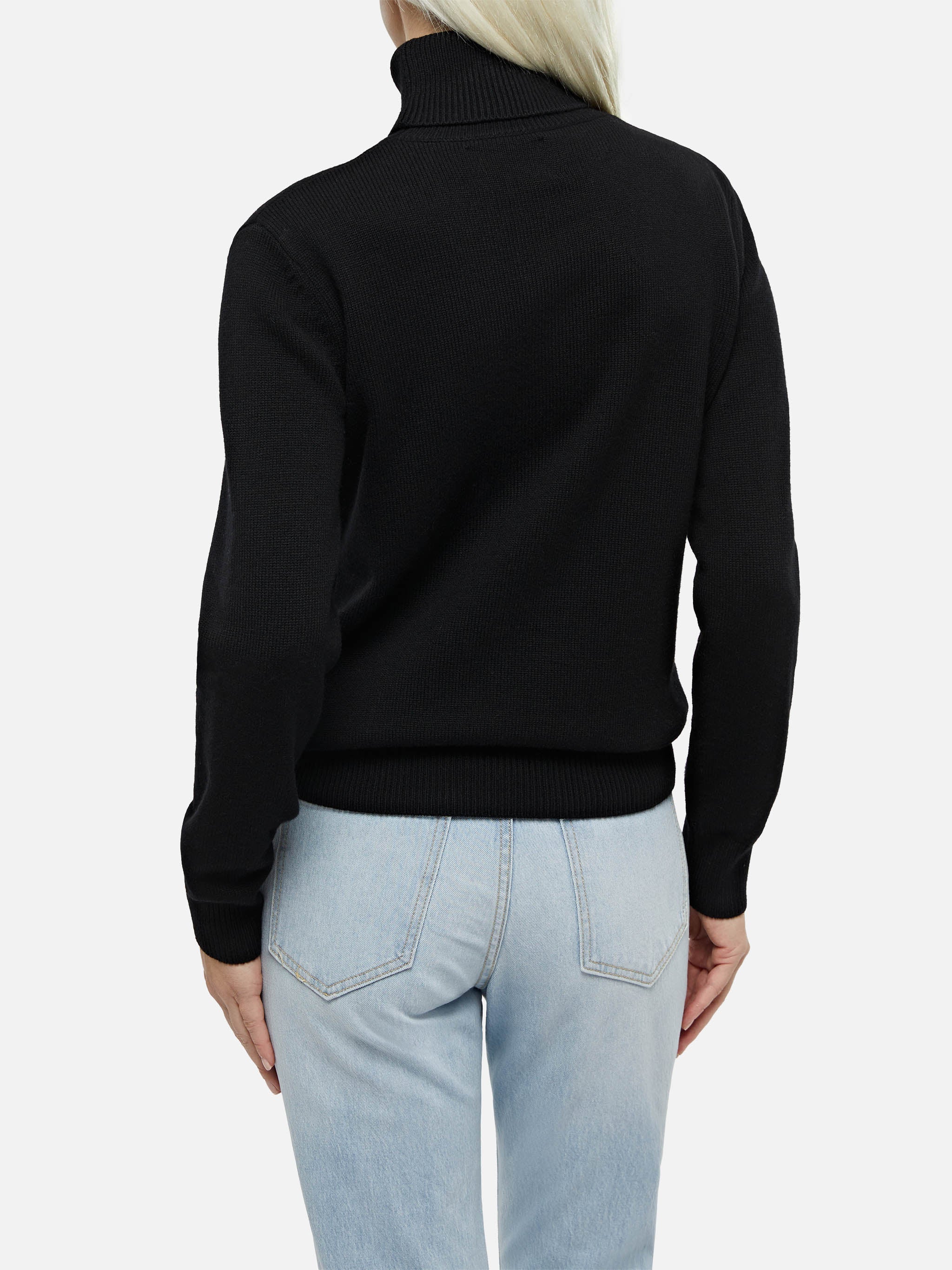 Black Turtleneck Moody Blended Cashmere