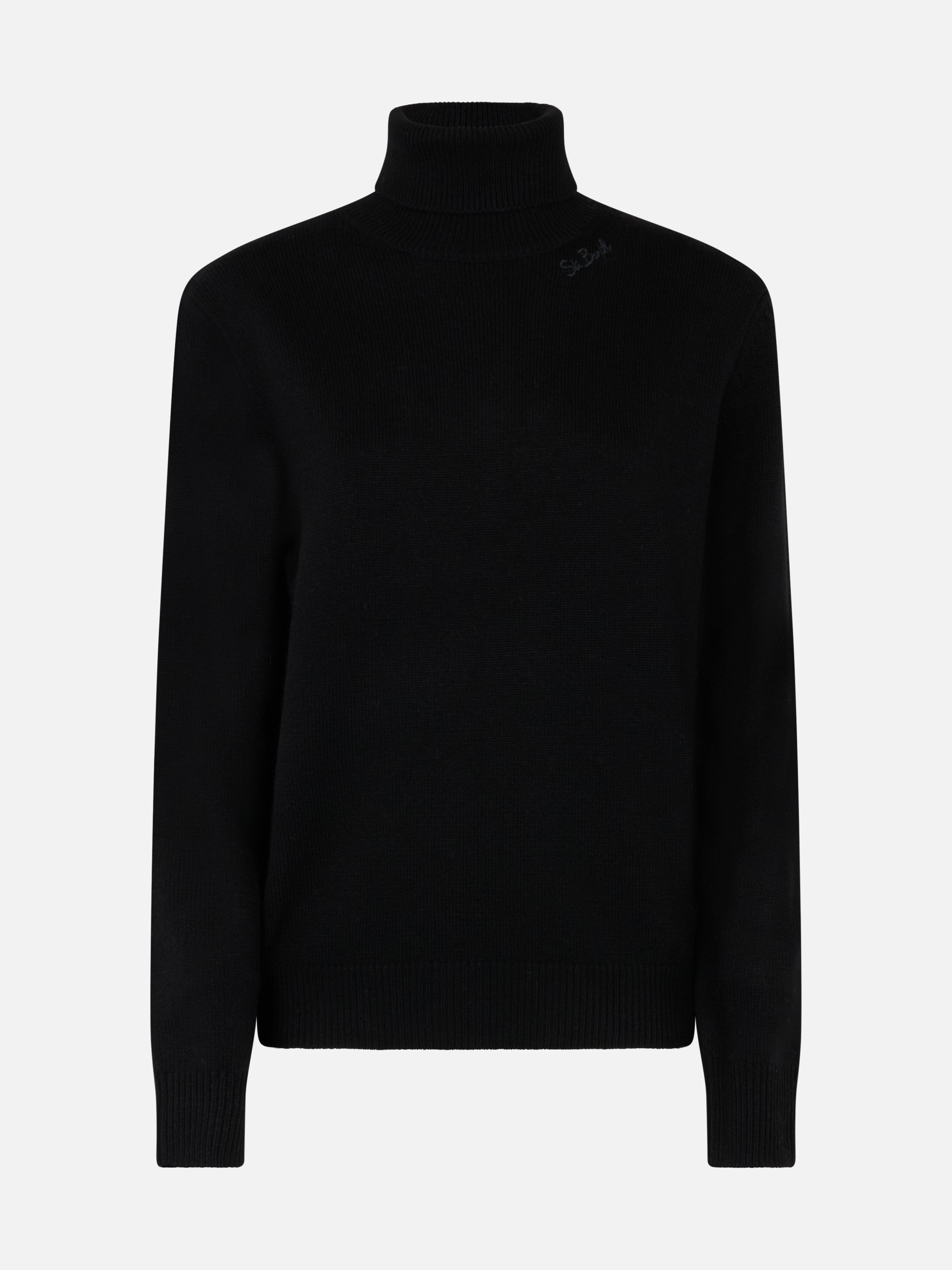 Black Turtleneck Moody Blended Cashmere