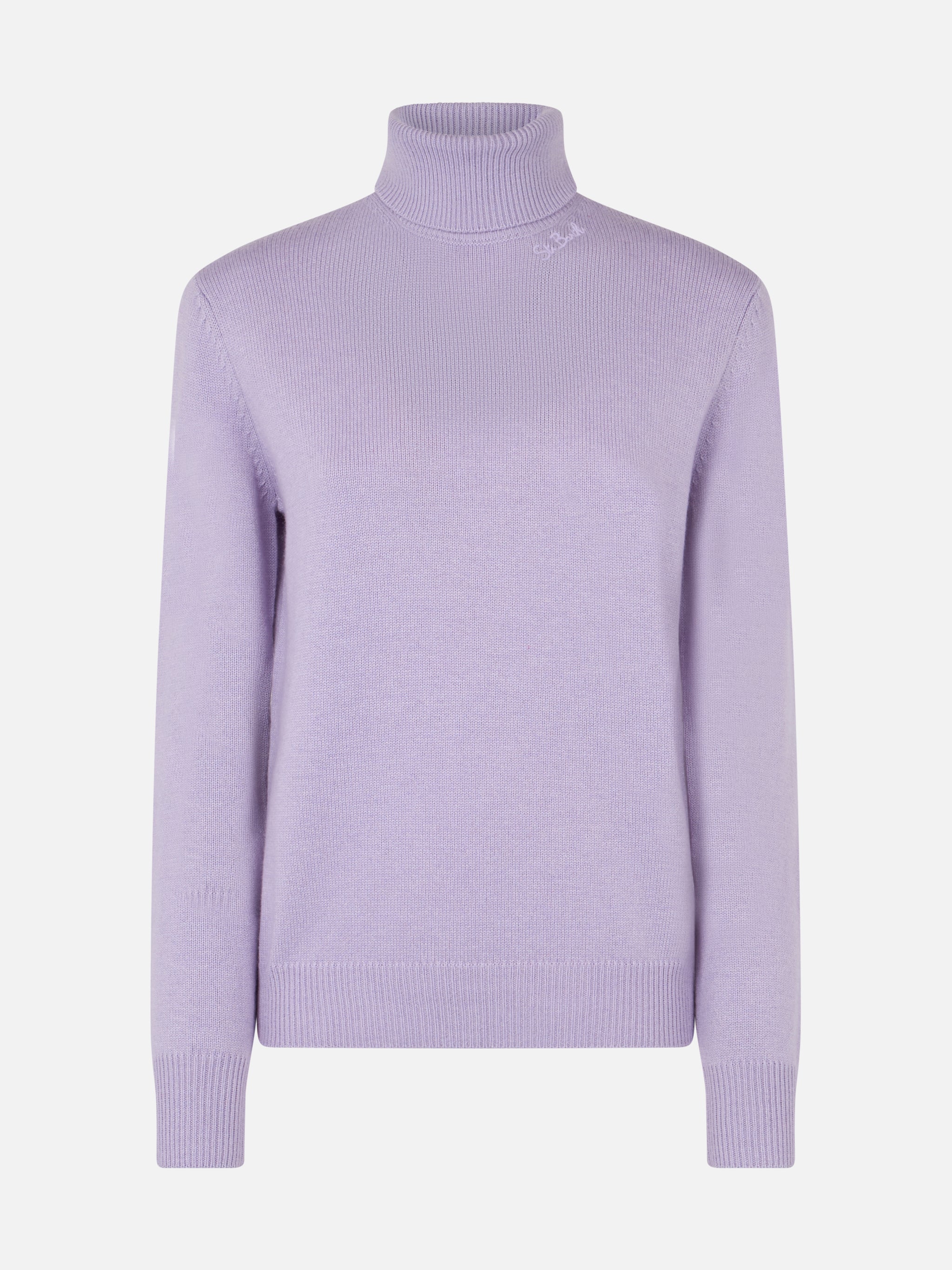 Lilac Turtleneck Moody Blended Cashmere Pink