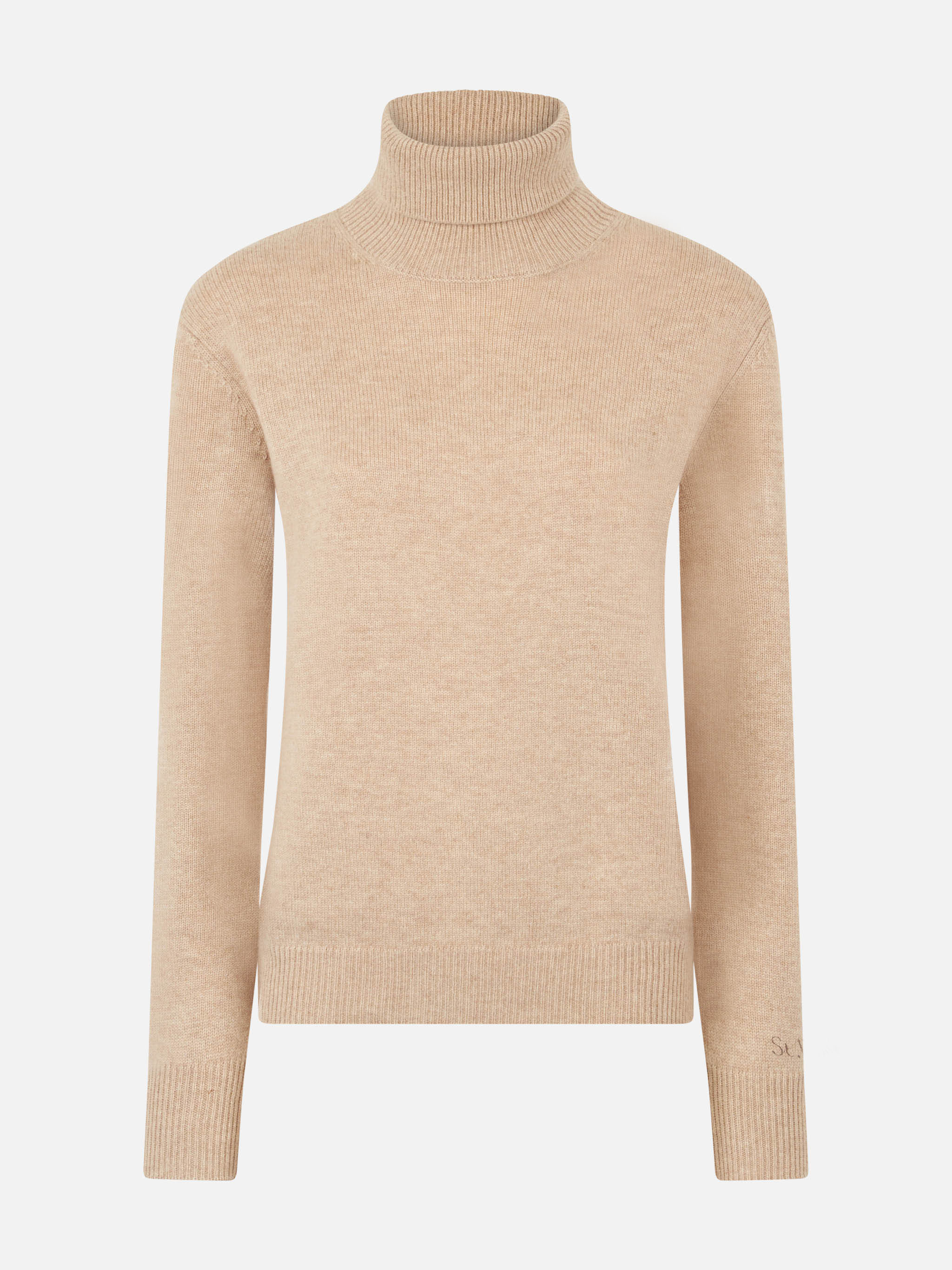 Turtleneck Sweater Moody Beige Cashmere Brown