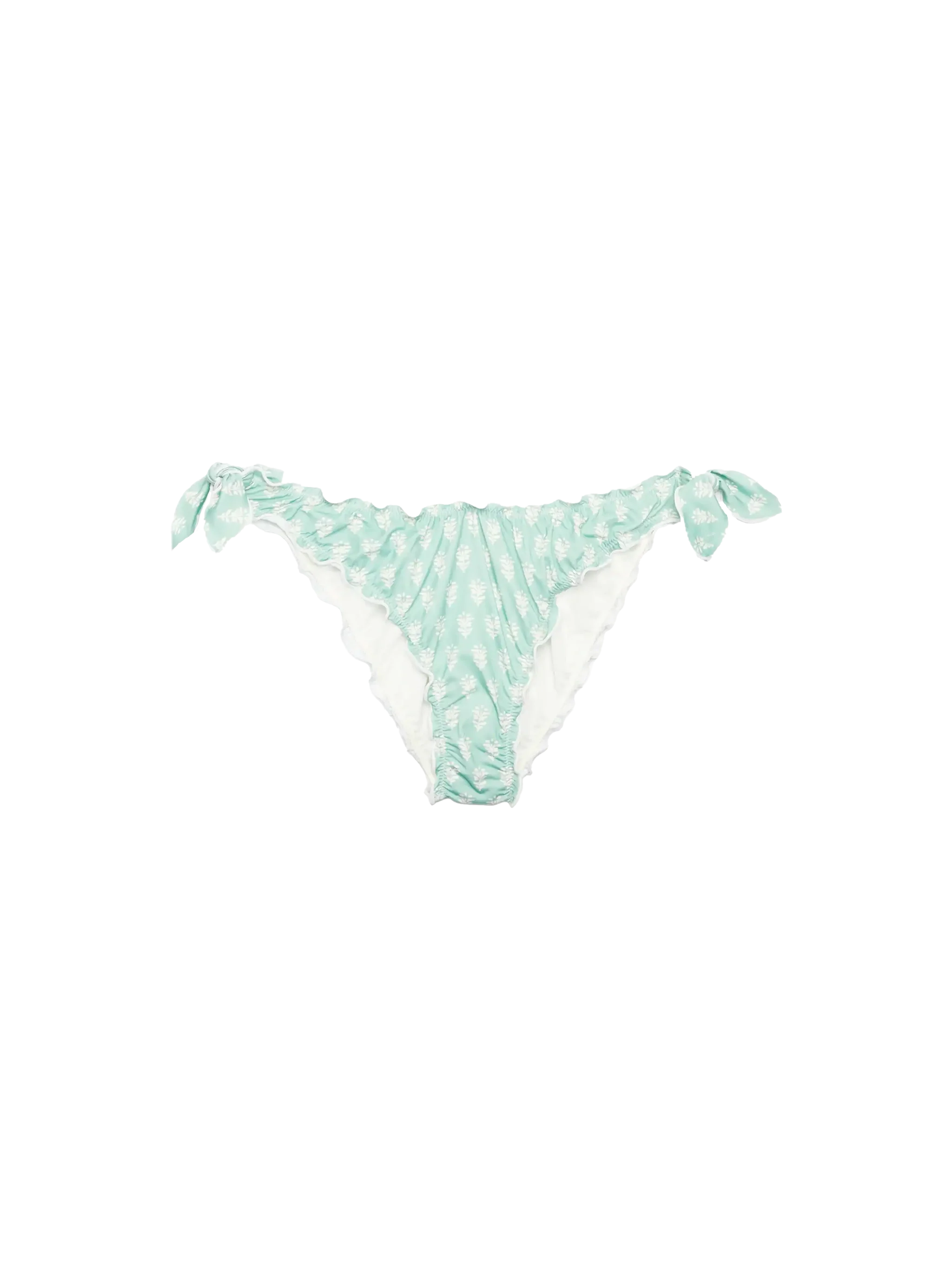 Moon Classic Swim Briefs With Floral Print Green Bottom