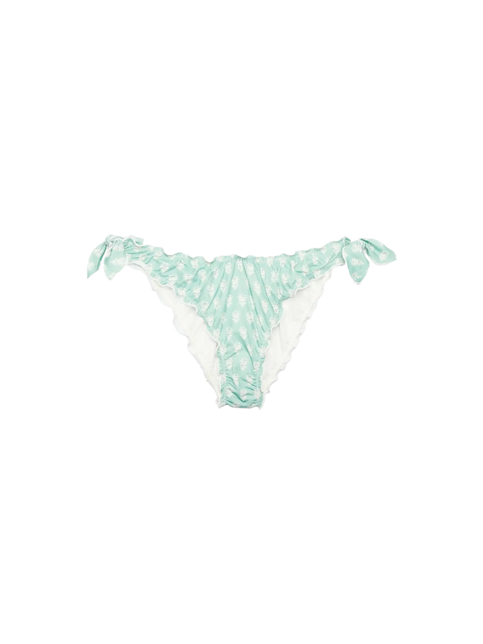 Moon Classic Swim Briefs With Floral Print Green Bottom