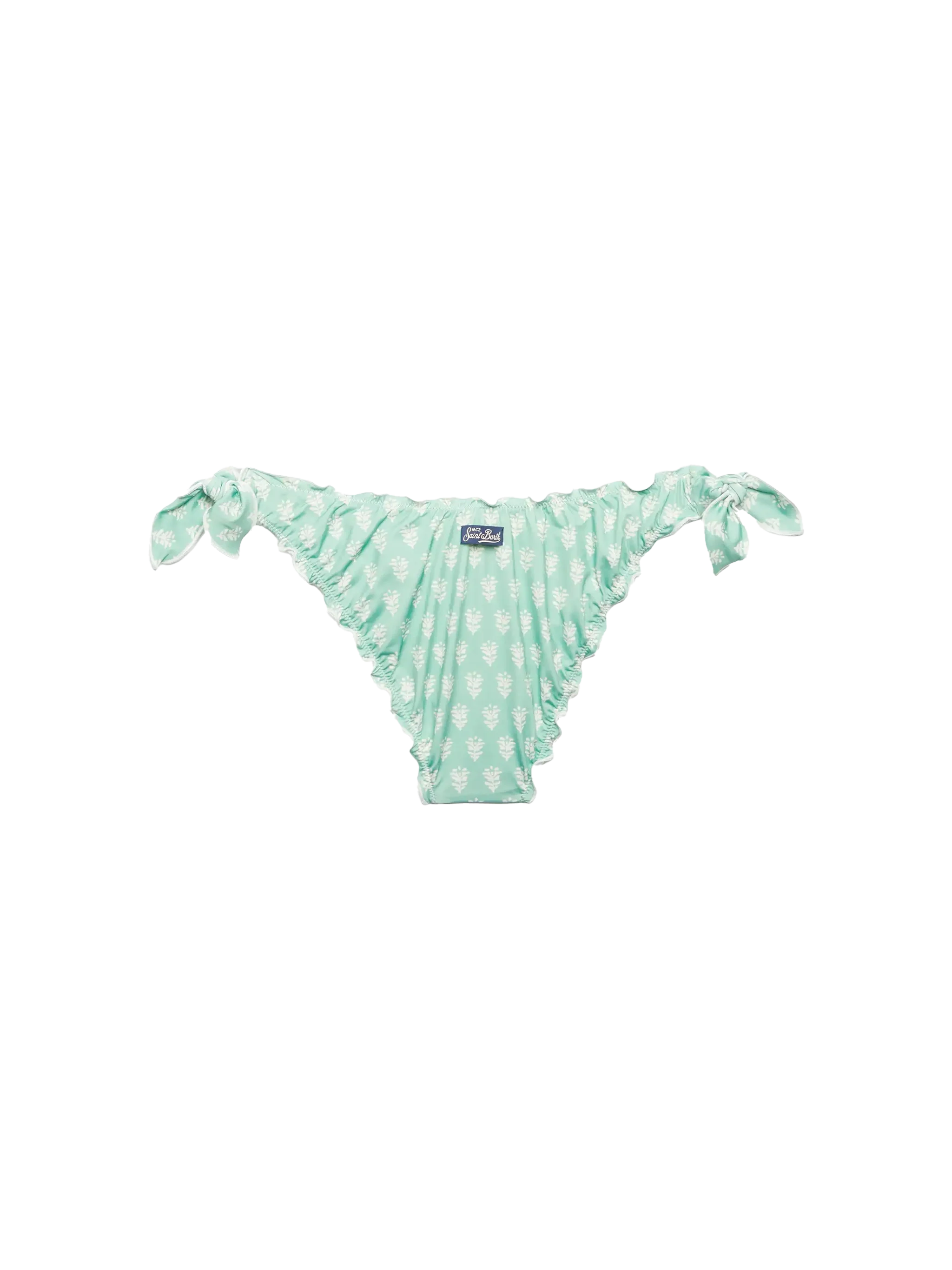 Moon Classic Swim Briefs With Floral Print Green Bottom