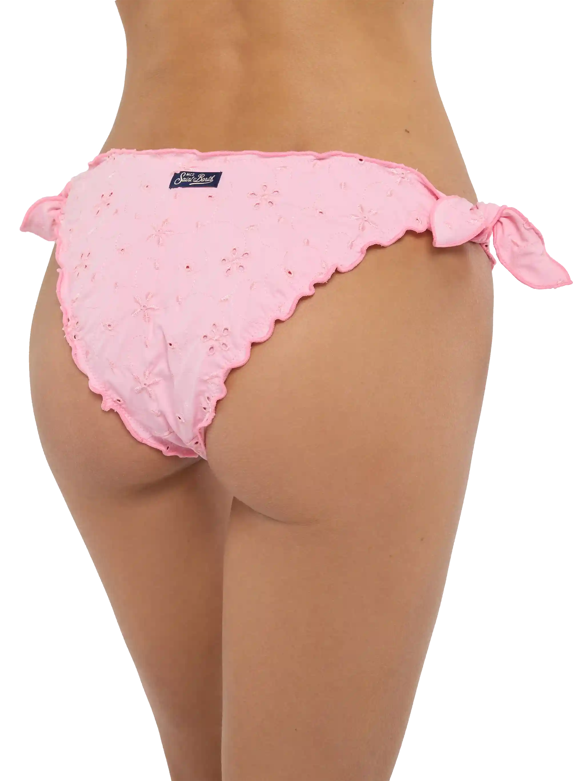 Moon Pink Sangallo Lace Classic Swim Briefs Bottom