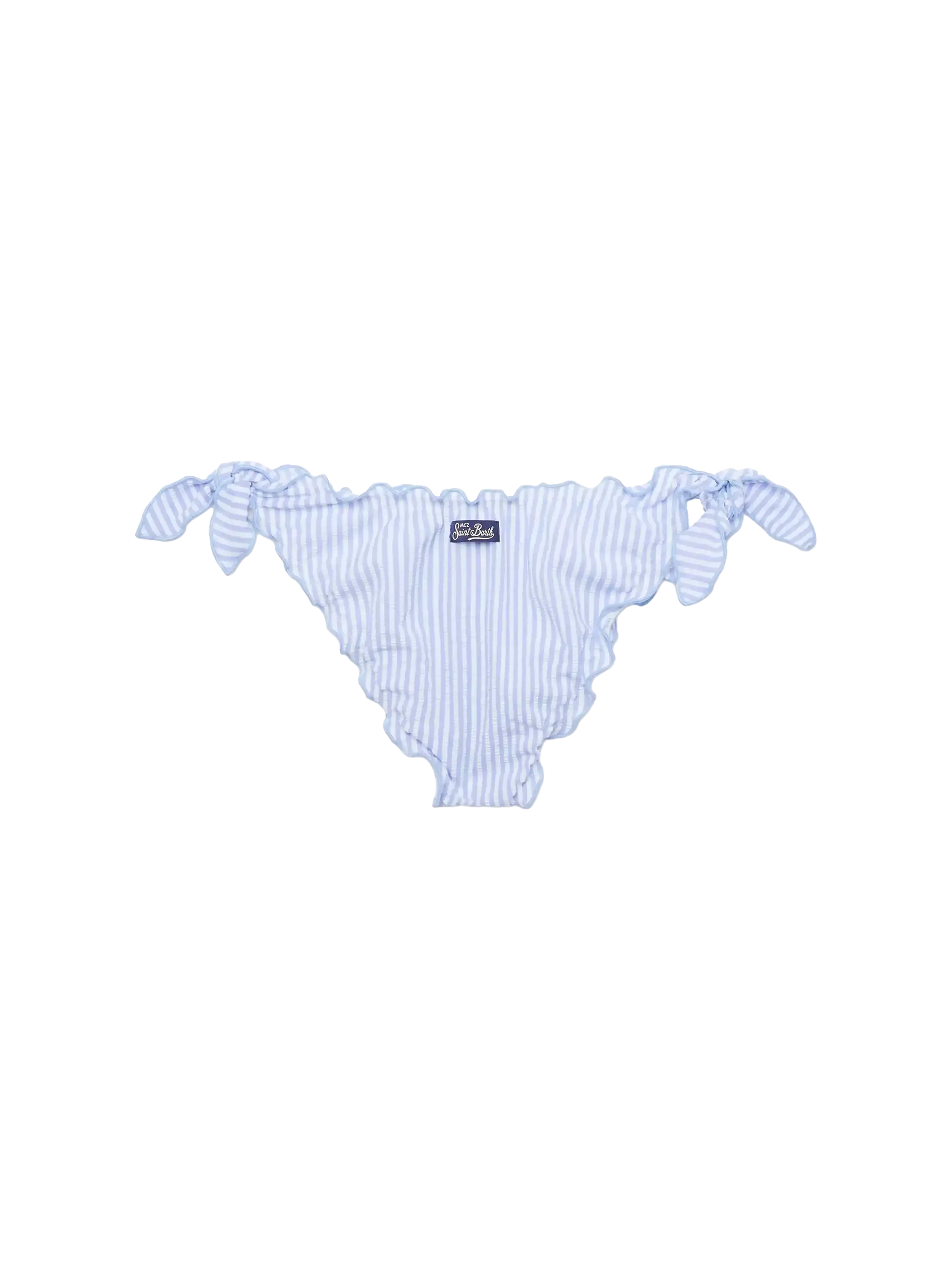 Moon Seersucker Classic Swim Briefs With Striped Print Sky Bottom