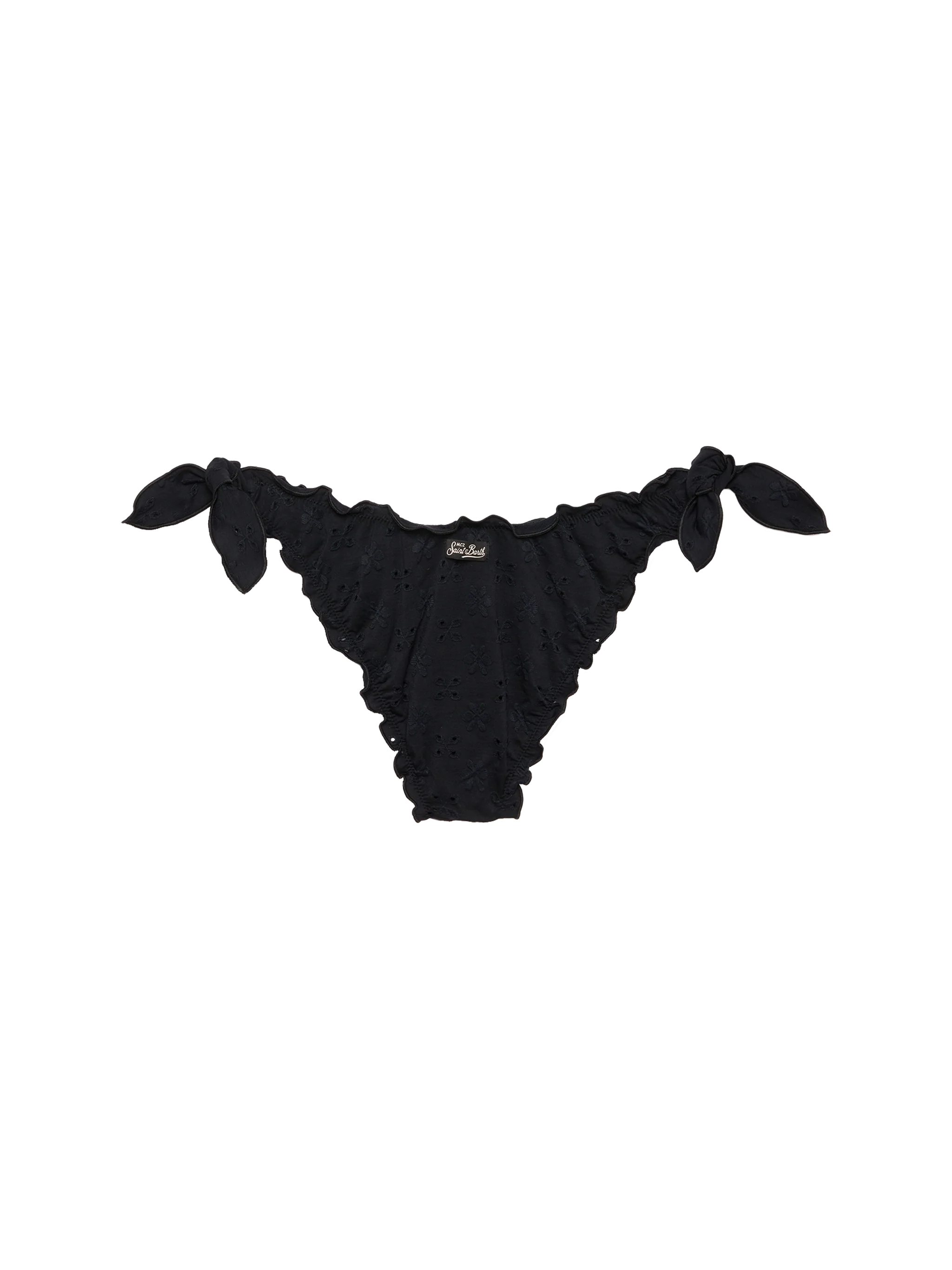 Moon Black Sangallo Lace Classic Swim Briefs Bottom