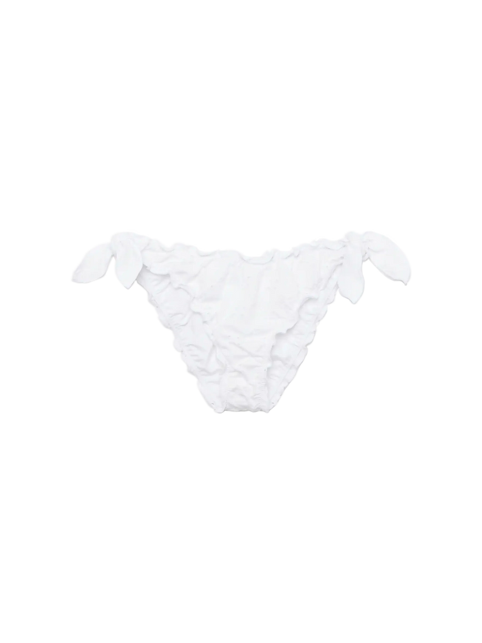 Moon White Sangallo Lace Classic Swim Briefs Bottom