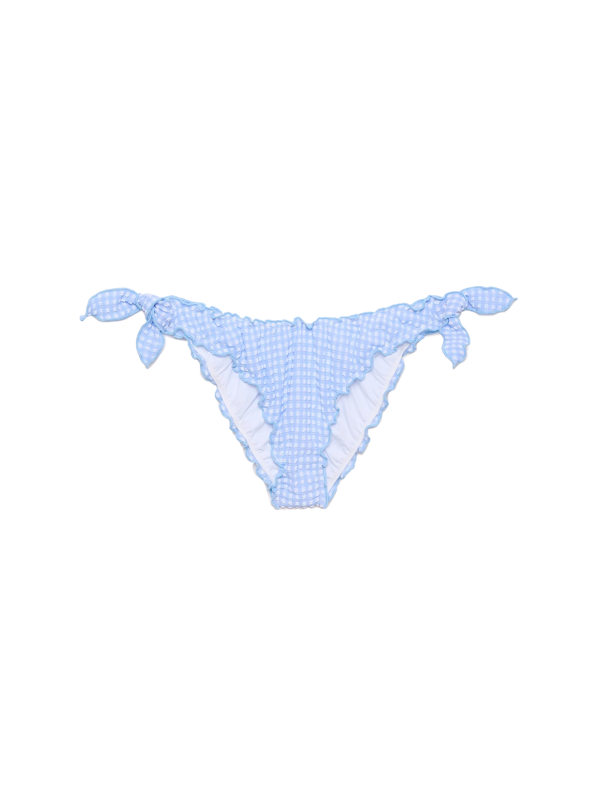 Moon Seersucker Classic Swim Briefs With Gingham Print Sky Bottom