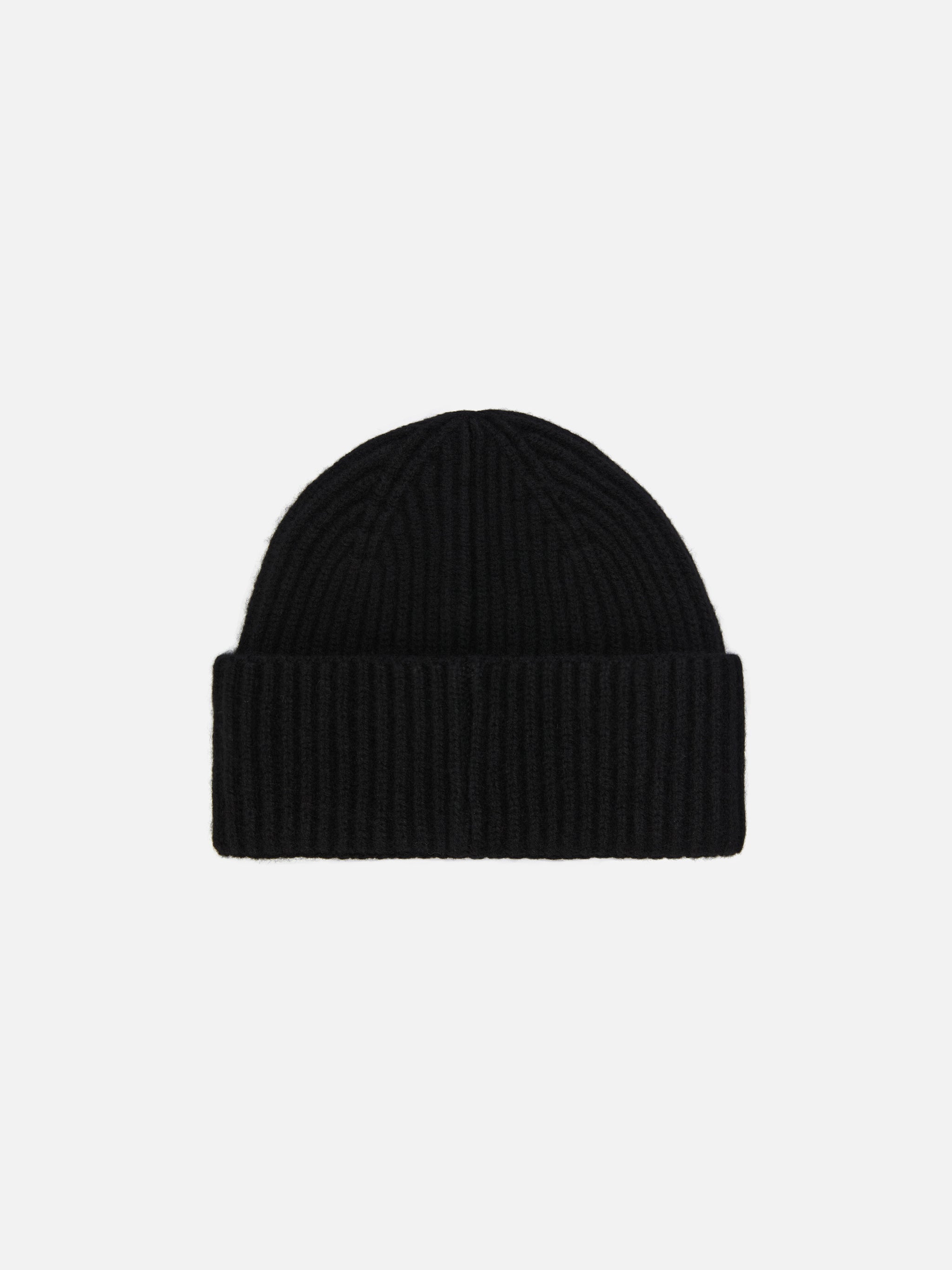 Moss Beanie Black Wool With St. Barth Embroidery Hat