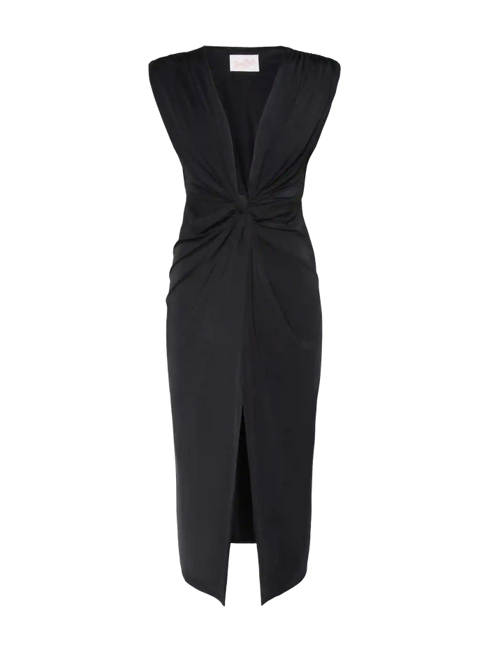 Marina Black Sleeveless Maxi Dress Sarong