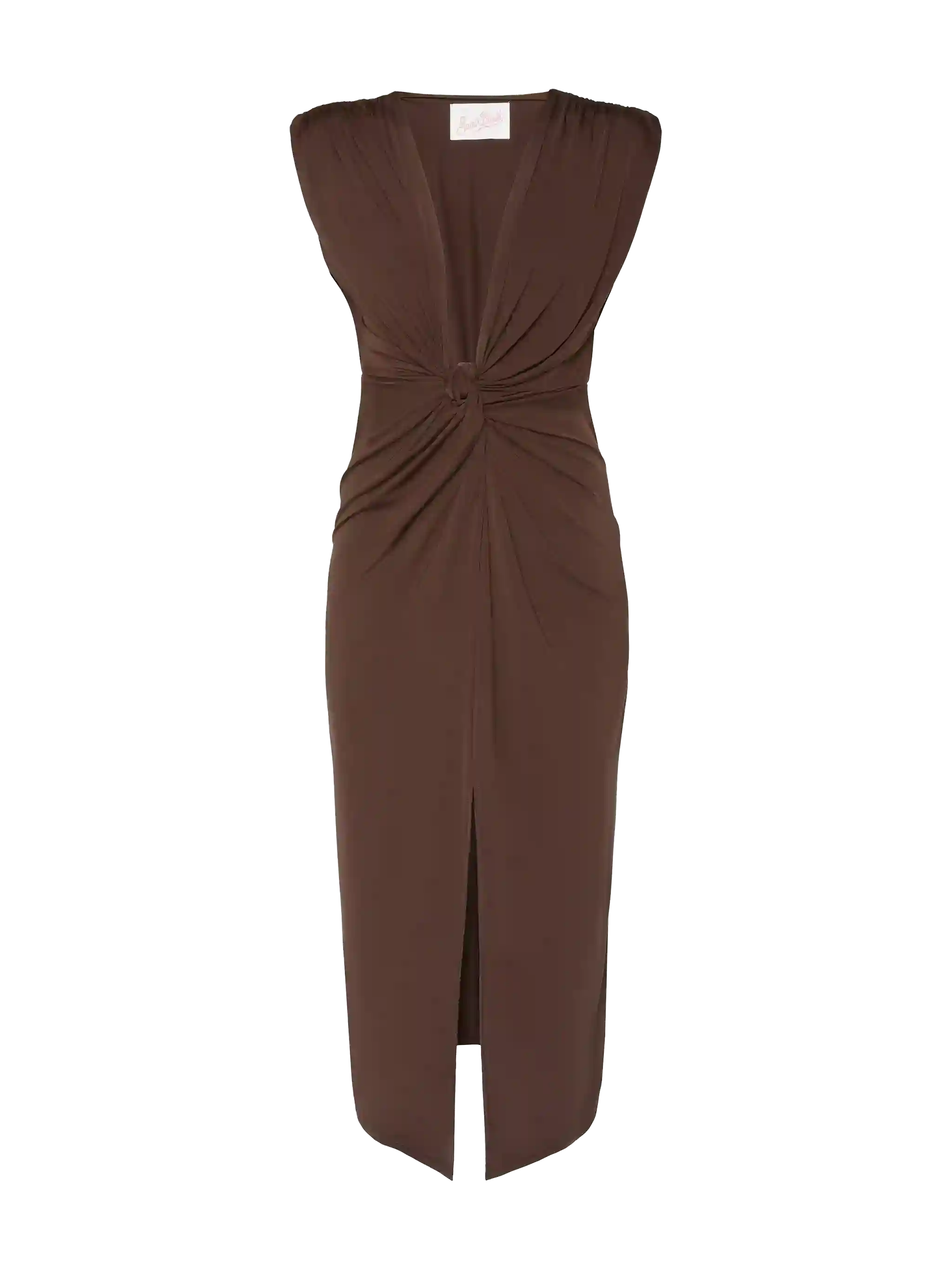 Marina Brown Sleeveless Maxi Dress Sarong