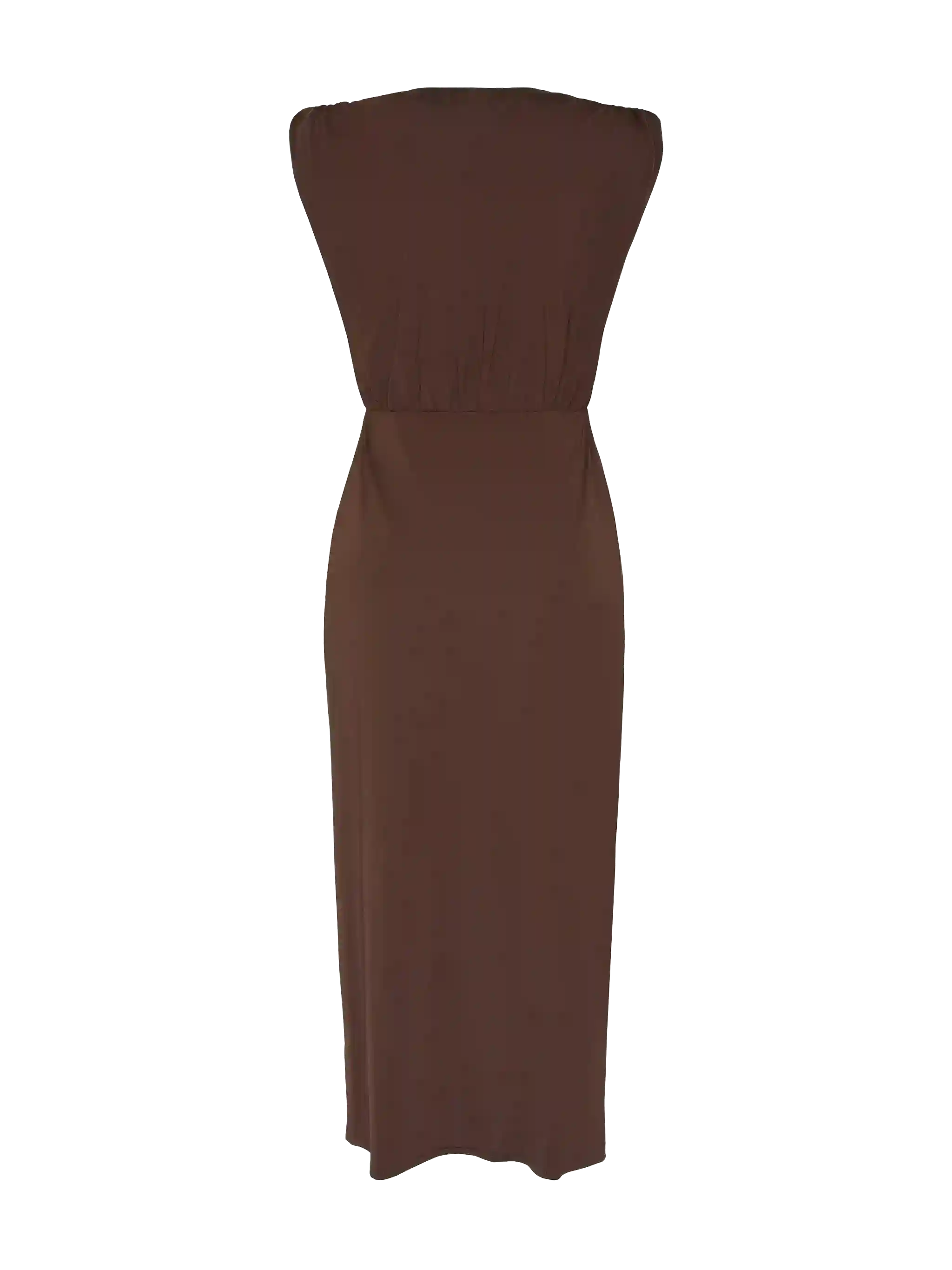 Marina Brown Sleeveless Maxi Dress Sarong