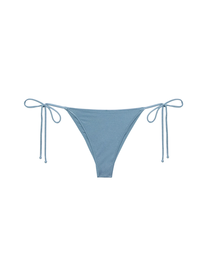 Marielle Avio Blue Classic Swim Briefs With Rhinestone Embellishment Sky Bottom
