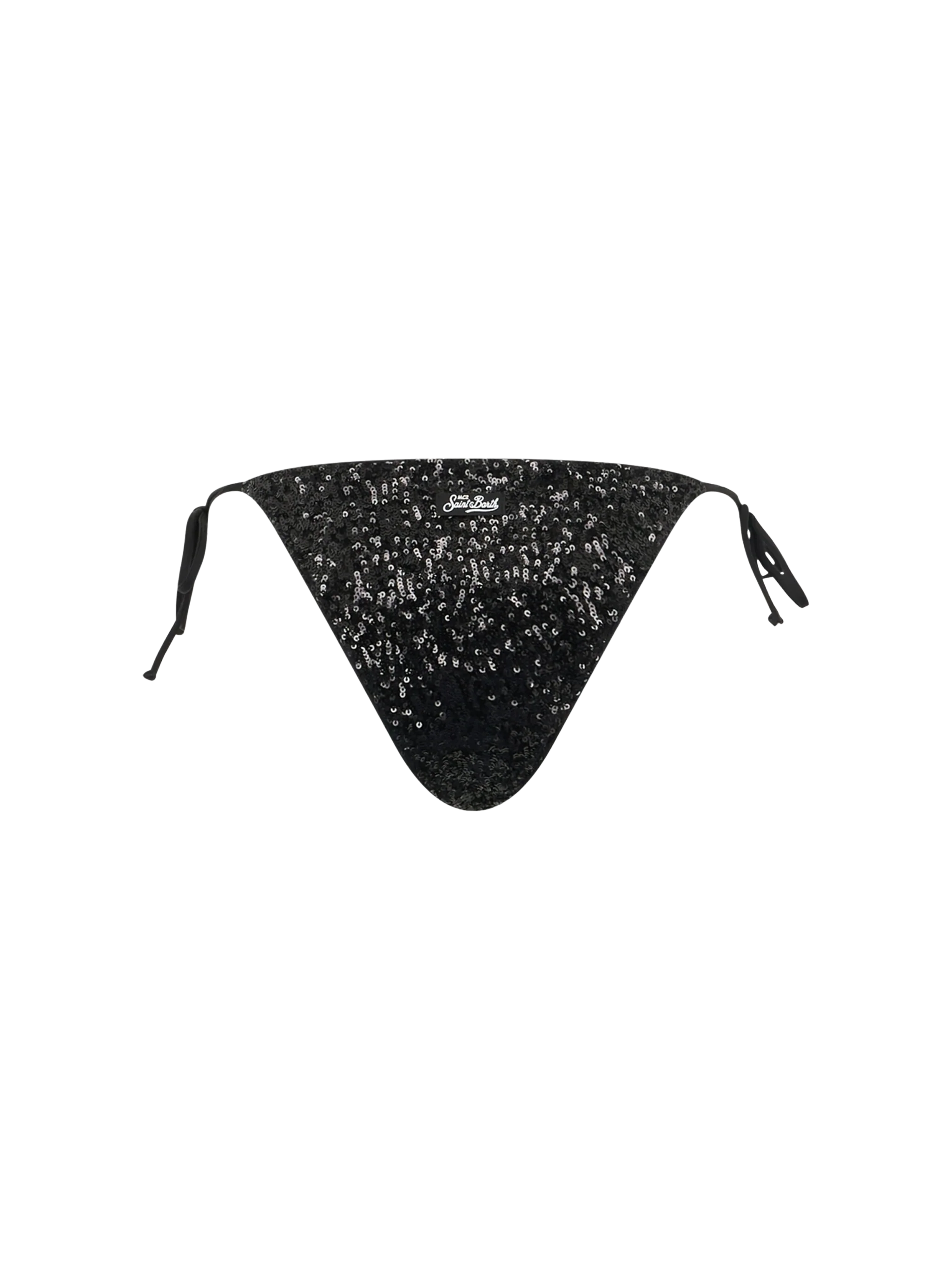 Marielle Black Sequins Swim Briefs Bottom