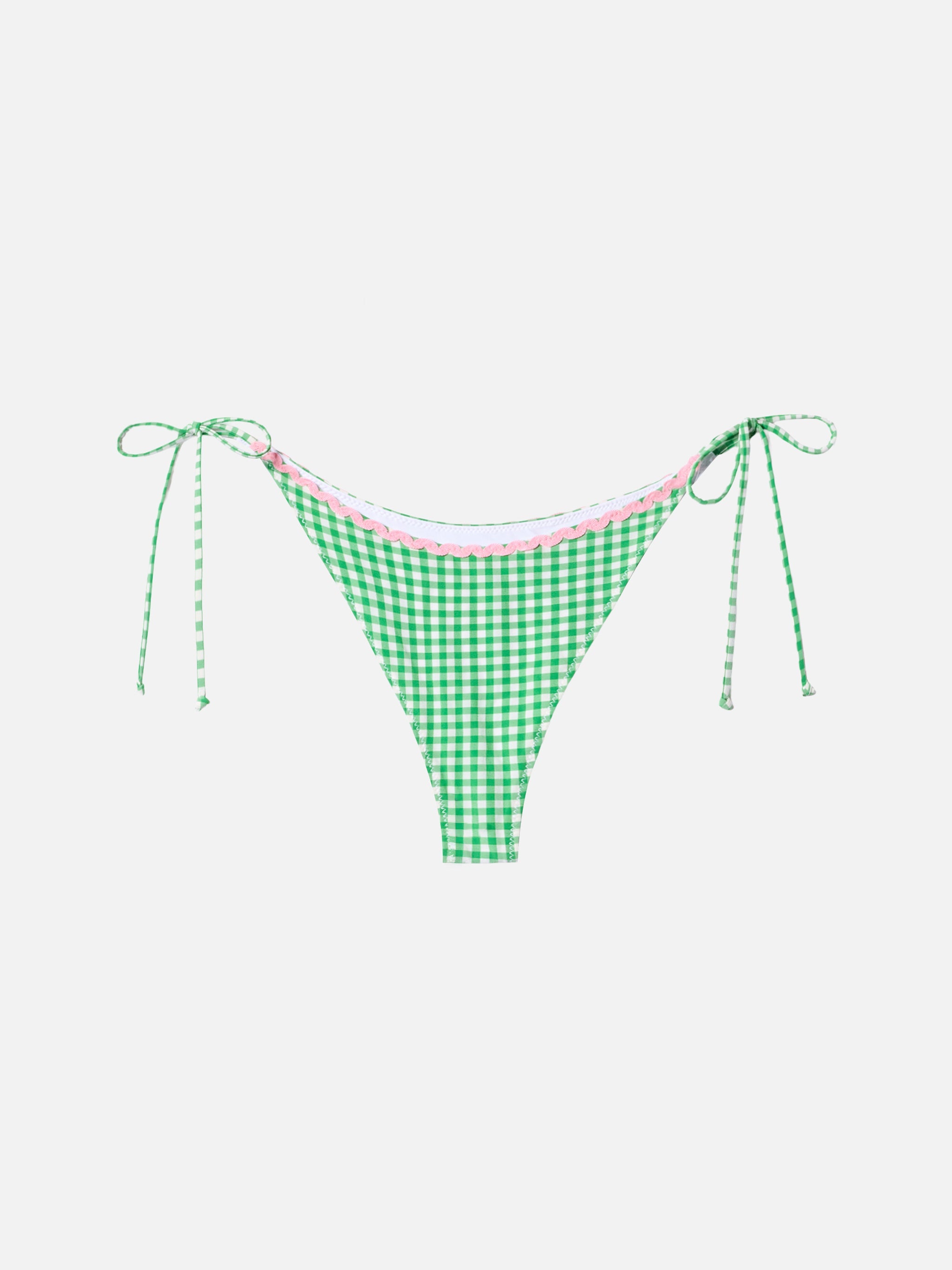 Swim Briefs Marielle With Gingham Print Green Bottom