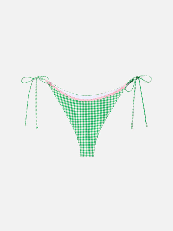 Swim Briefs Marielle With Gingham Print Green Bottom