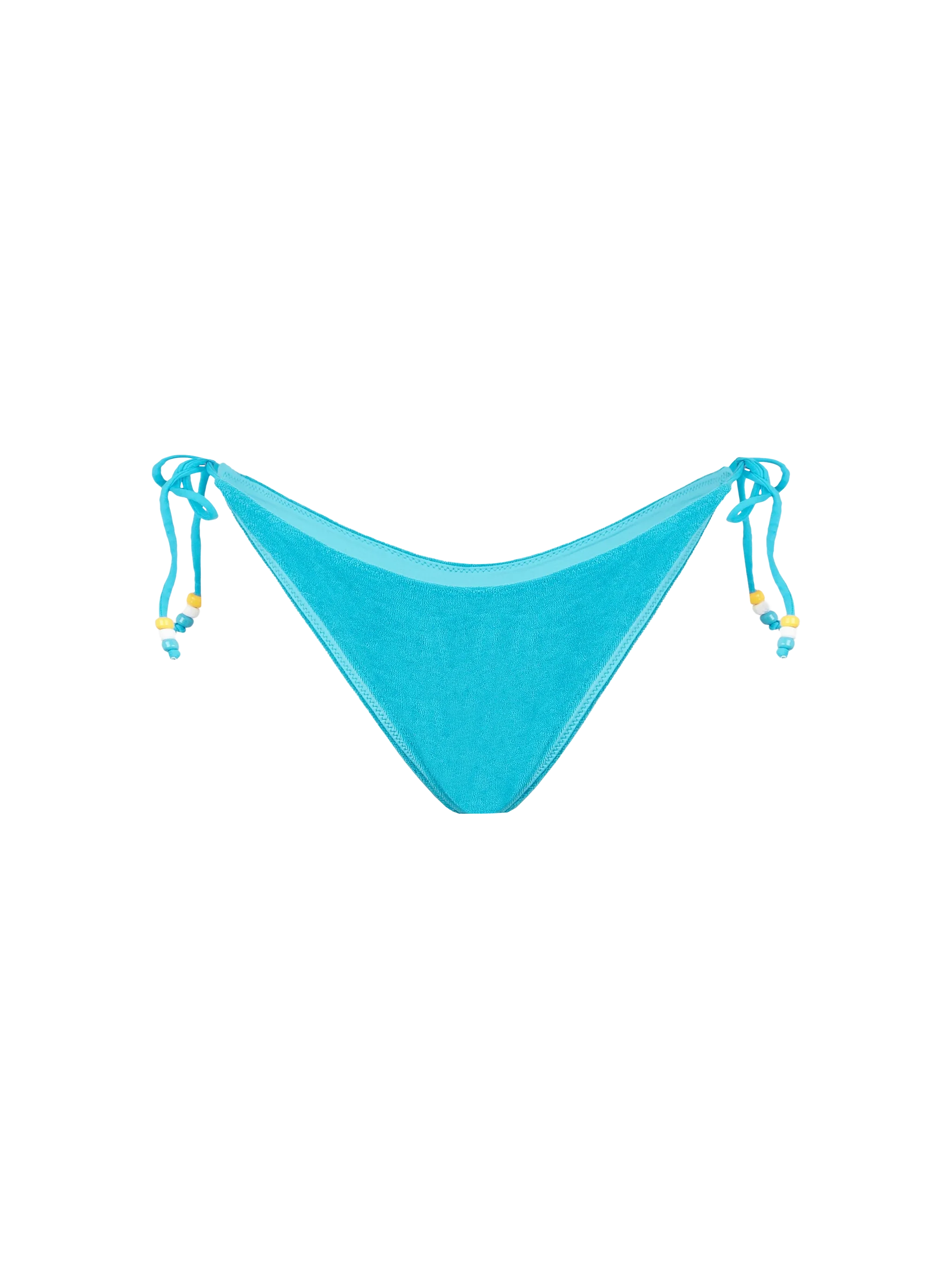 Turquoise Terry Marielle Swim Briefs With Charms Bottom