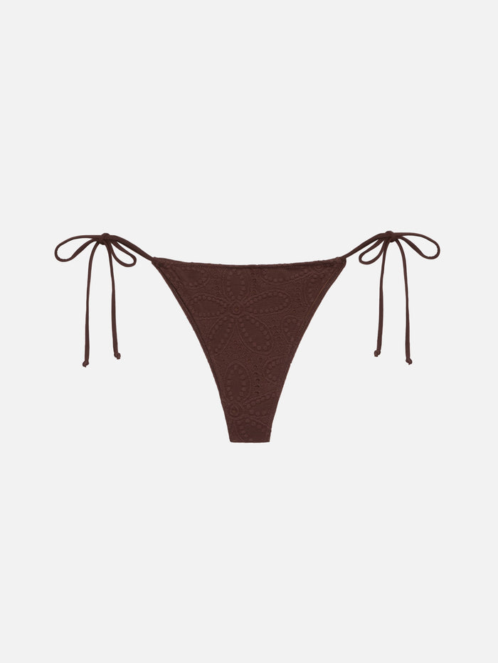 Marielle Brown Sangallo Lace Classic Swim Briefs Bottom