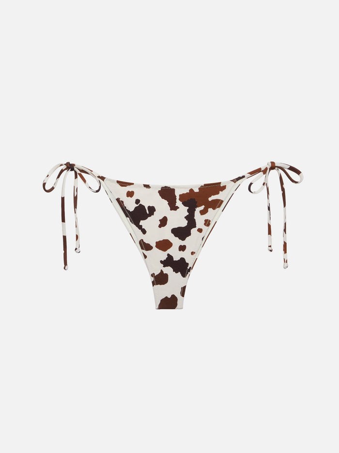Marielle Black Classic Swim Briefs Beige Bottom