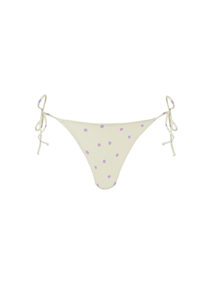 Marielle Classic Swim Briefs With Polka Dots Print White Bottom